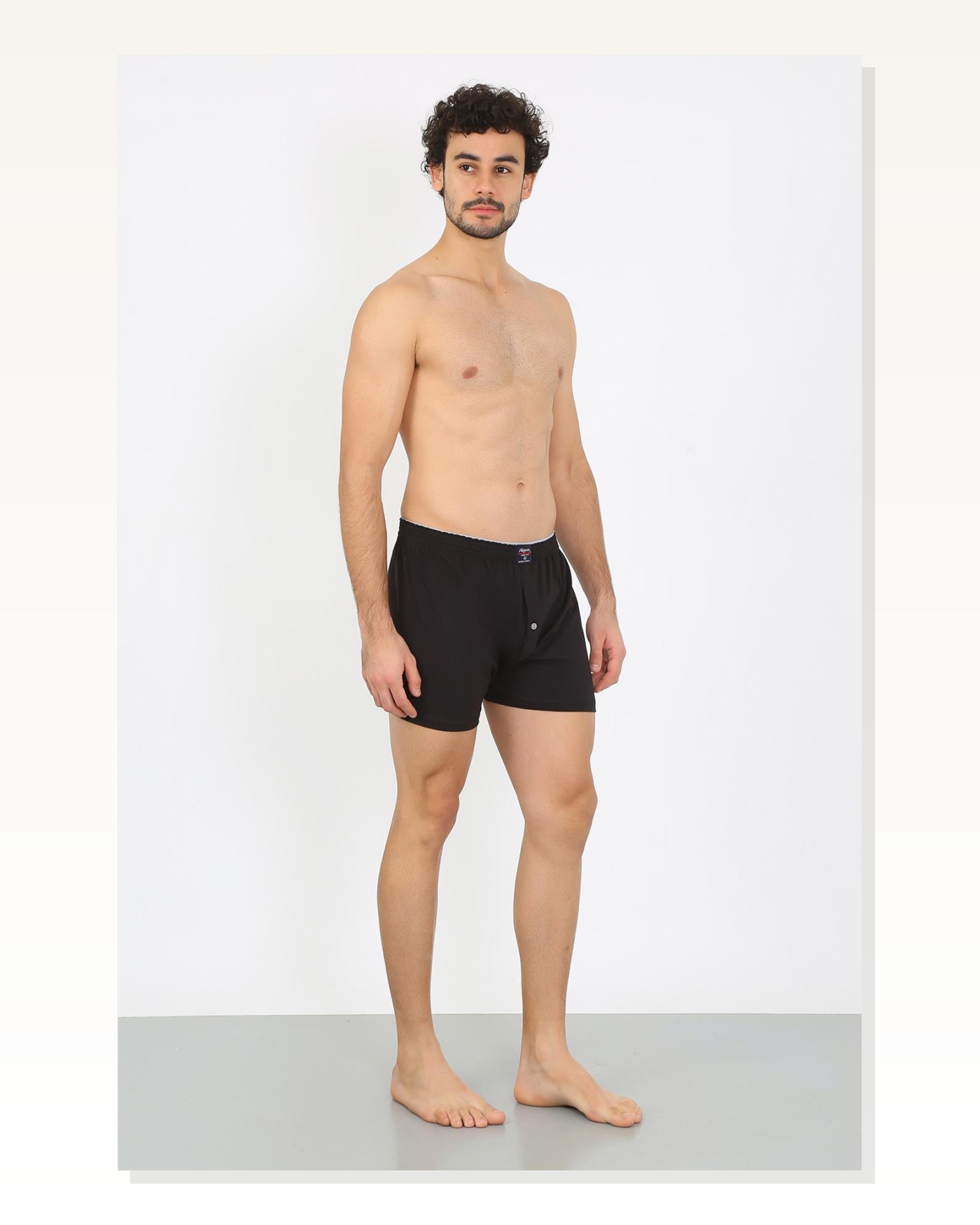 Moda Çizgi Men's Combed Cotton Boxer Black 40091 Marketplace blank