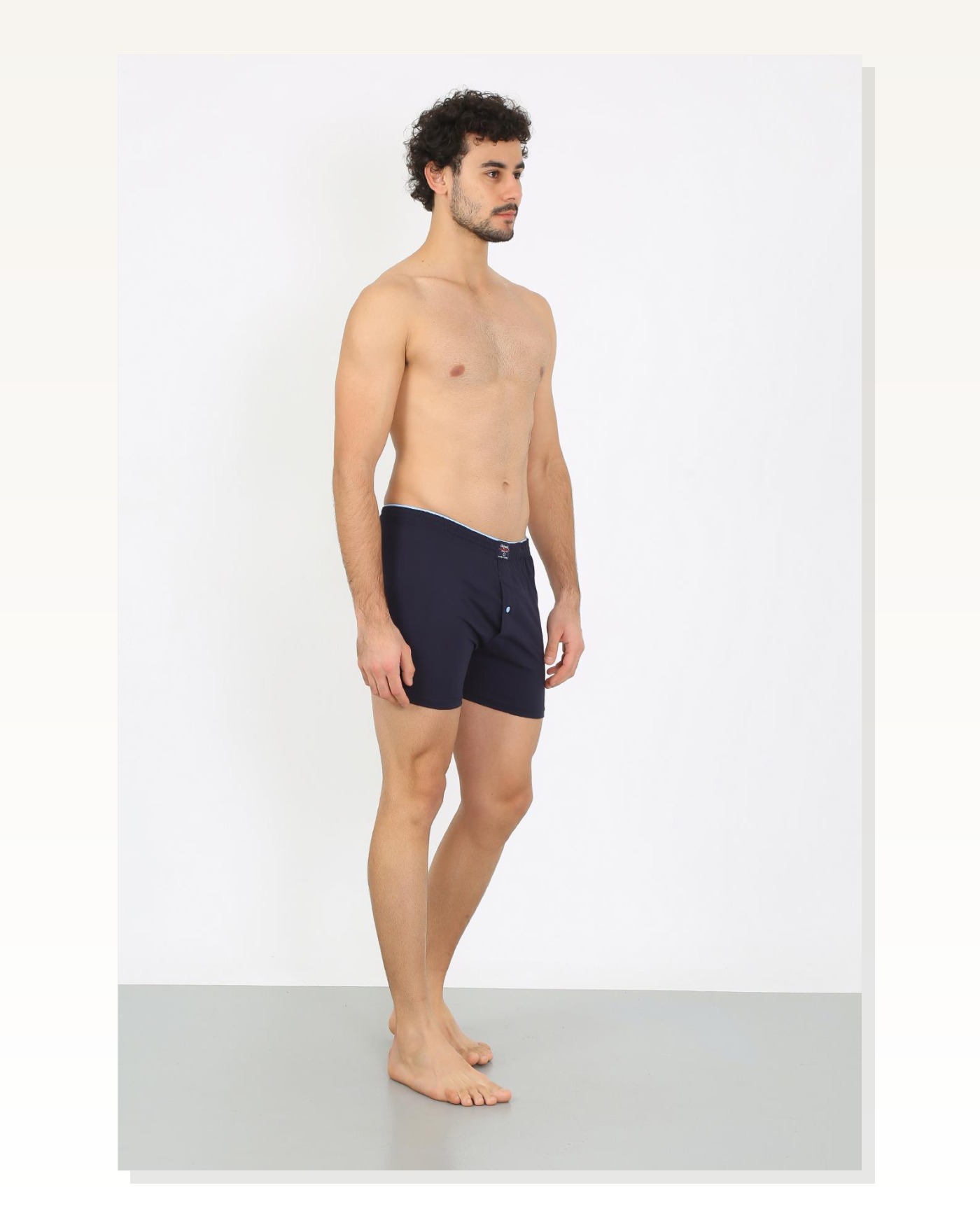 Moda Çizgi Men's Combed Cotton Boxer Navy Blue 40091 Marketplace blank