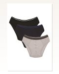 Moda Çizgi Men’s Cotton 3-Piece Black Navy Gray Lycra Slip Marketplace