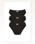 Moda Çizgi Men's Cotton 3-Piece Black Slip 40129