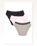 Moda Çizgi Men’s Cotton 3-Piece Navy White Gray Lycra Slip 40126 Marketplace