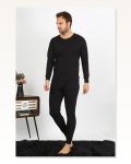 Moda Çizgi Men’s Cotton Black Underwear Suit 19103 Marketplace