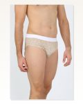 Moda Çizgi Men’s Cotton Patterned Lycra Slip Cream 40131 Marketplace