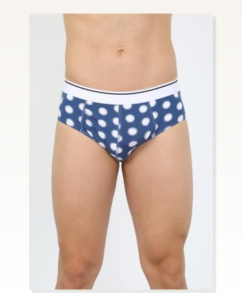 Moda Çizgi Men’s Cotton Patterned Lycra Slip Navy Blue 40131
