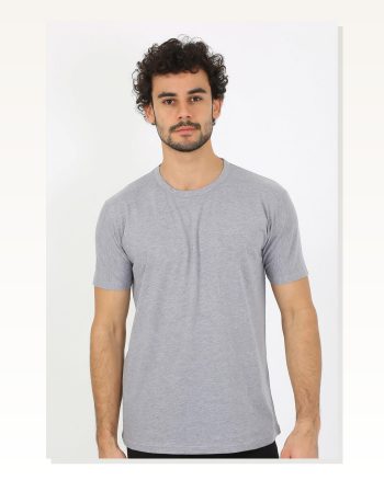 Moda Çizgi Men's Crew Neck Gray Combed Cotton Undershirt 6567