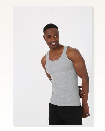 Moda Çizgi Men's Gray Athlete Ribbed Undershirt 6503