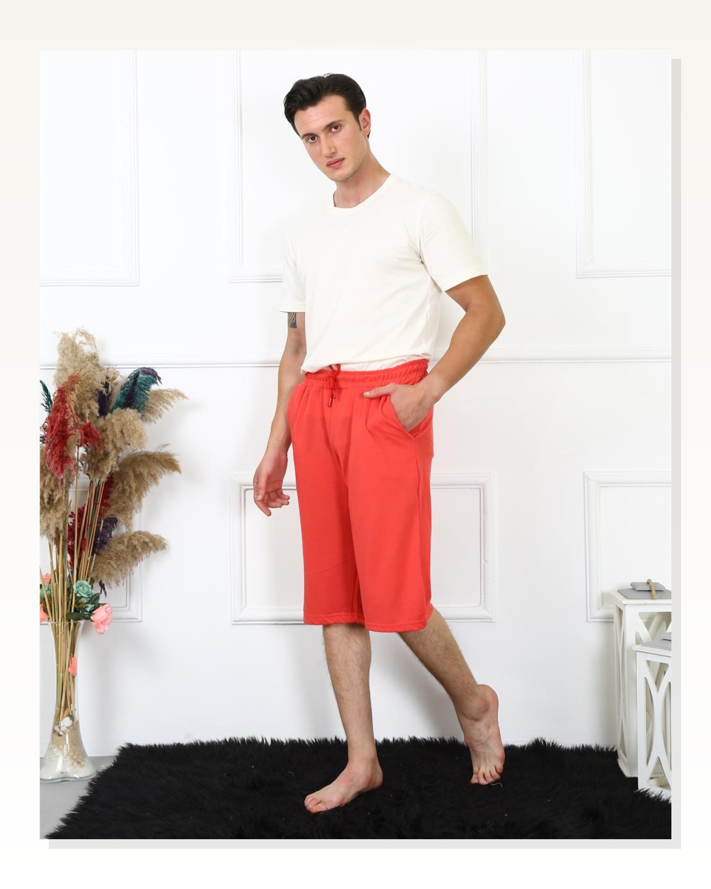 Moda Çizgi Men's Lacoste Coral Capri 27481 Marketplace blank
