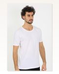 Moda Çizgi Men’s Open Collar White Combed Cotton Undershirt 6565 Marketplace
