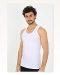 Moda Çizgi Men’s White Ribbed Undershirt 6502 Marketplace