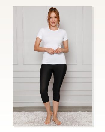 Moda Çizgi Microfiber Capri Tights 5864