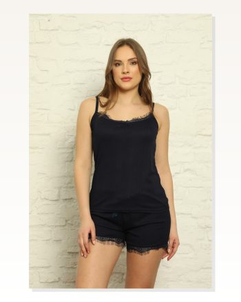 Moda Çizgi Pajama Set With Shorts