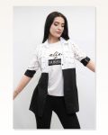 Moda Çizgi Patch Pattern Double Suit Black Marketplace