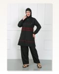 Moda Çizgi Plus Size Hijab Swimsuit Black 44025 Marketplace