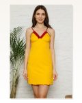 Moda Çizgi Rope Strap Combed Cotton Nightgown 396
