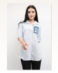 Moda Çizgi Seersucker Shirt Blue Marketplace