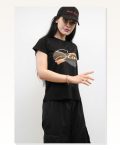 Moda Çizgi Shine Printed Tshirt Black Marketplace