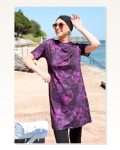 Moda Çizgi Short Sleeve Rose Half Hijab Swimsuit 33014 Marketplace