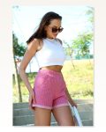 Moda Çizgi Şort Crop Pembe Takım 26550 Marketplace