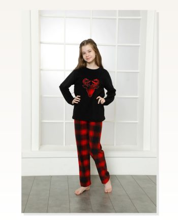 Moda Çizgi Welsoft Polar Kids Pajama Set 4632
