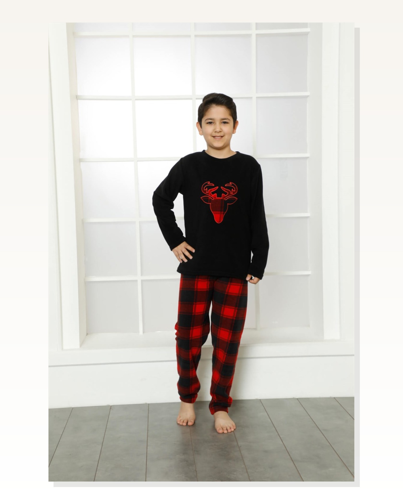 Moda Çizgi WelSoft Polar Kids Pajama Set 4634 Marketplace blank
