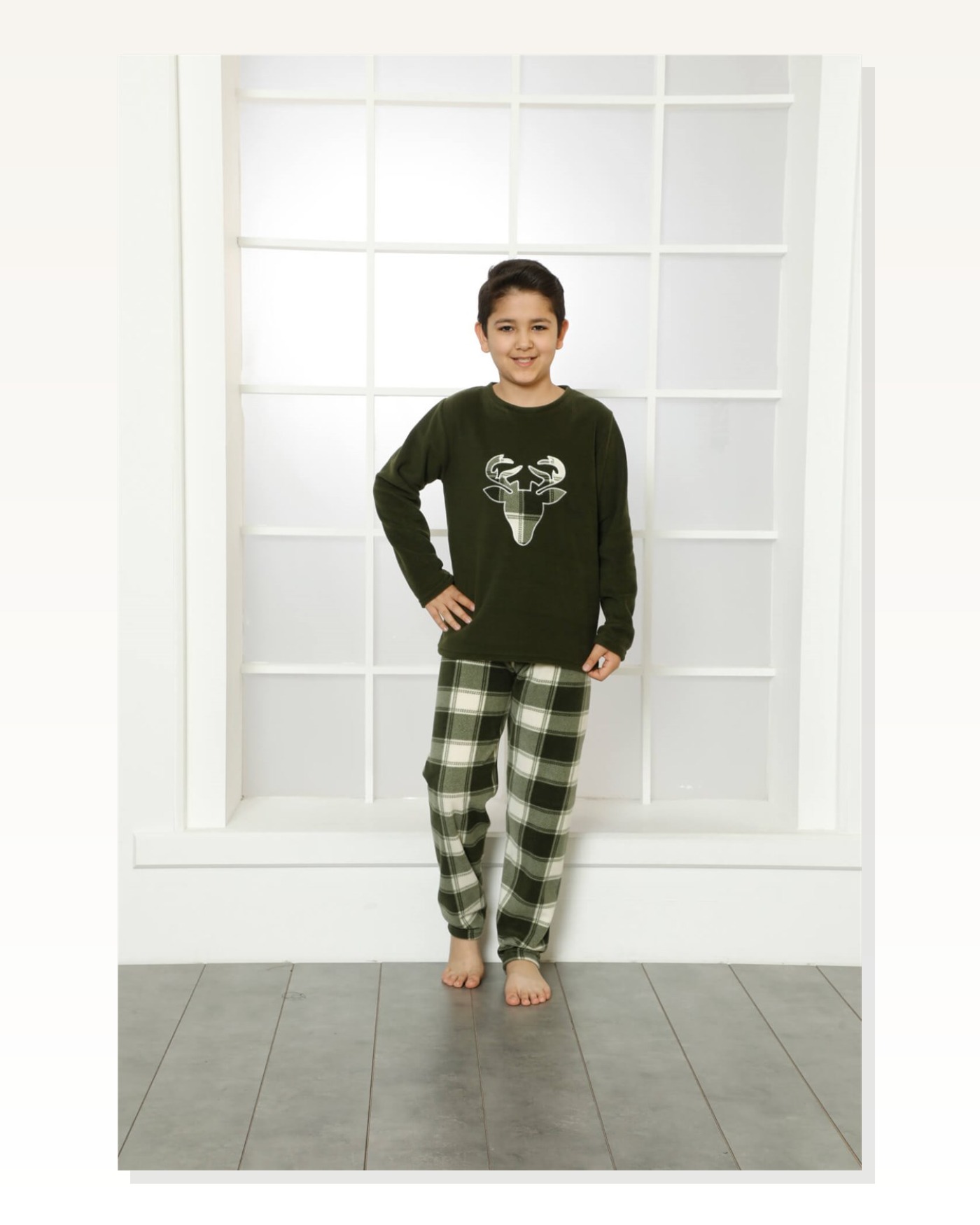 Moda Çizgi WelSoft Polar Kids Pajama Set 4635 Marketplace blank