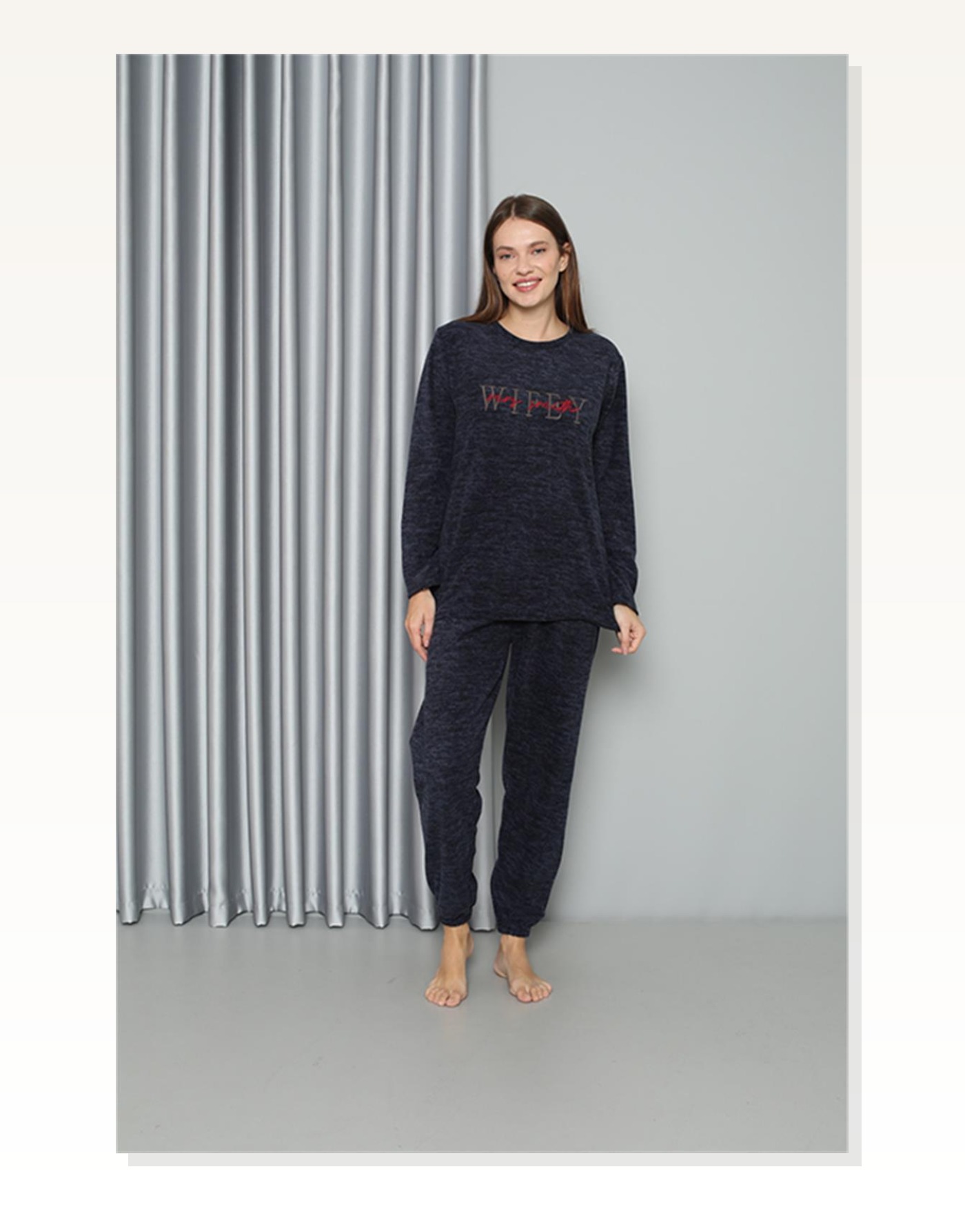 Moda Çizgi Welsoft Polar Women's Pajama Set 8517 Marketplace blank