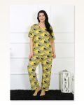 Moda Çizgi Women 5XL-6XL-7XL-8XL Plus Size Short Sleeve Pajama Set 75007