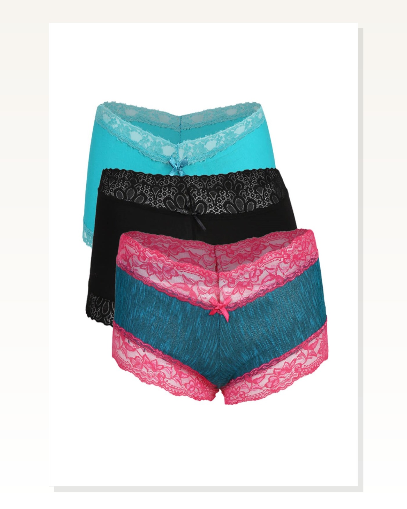 Moda Çizgi Women's 3-Piece Boxer 40211 Marketplace blank