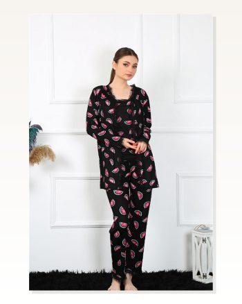 Moda Çizgi Women’s 3-PIECE Dressing Gown Set 16107