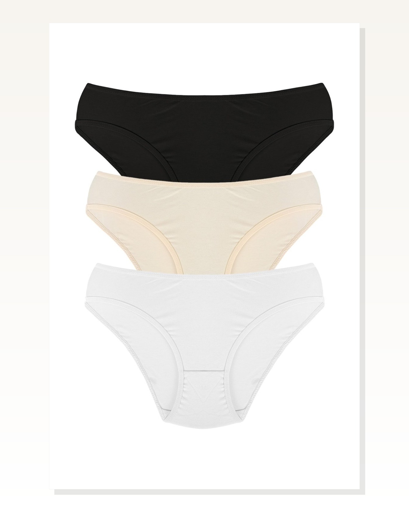 Moda Çizgi Women's 3-Piece Panties 40243 Marketplace blank