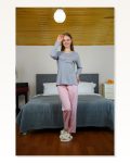 Moda Çizgi Women’s Combed Cotton Long Sleeve Pajama Set 4116 Marketplace