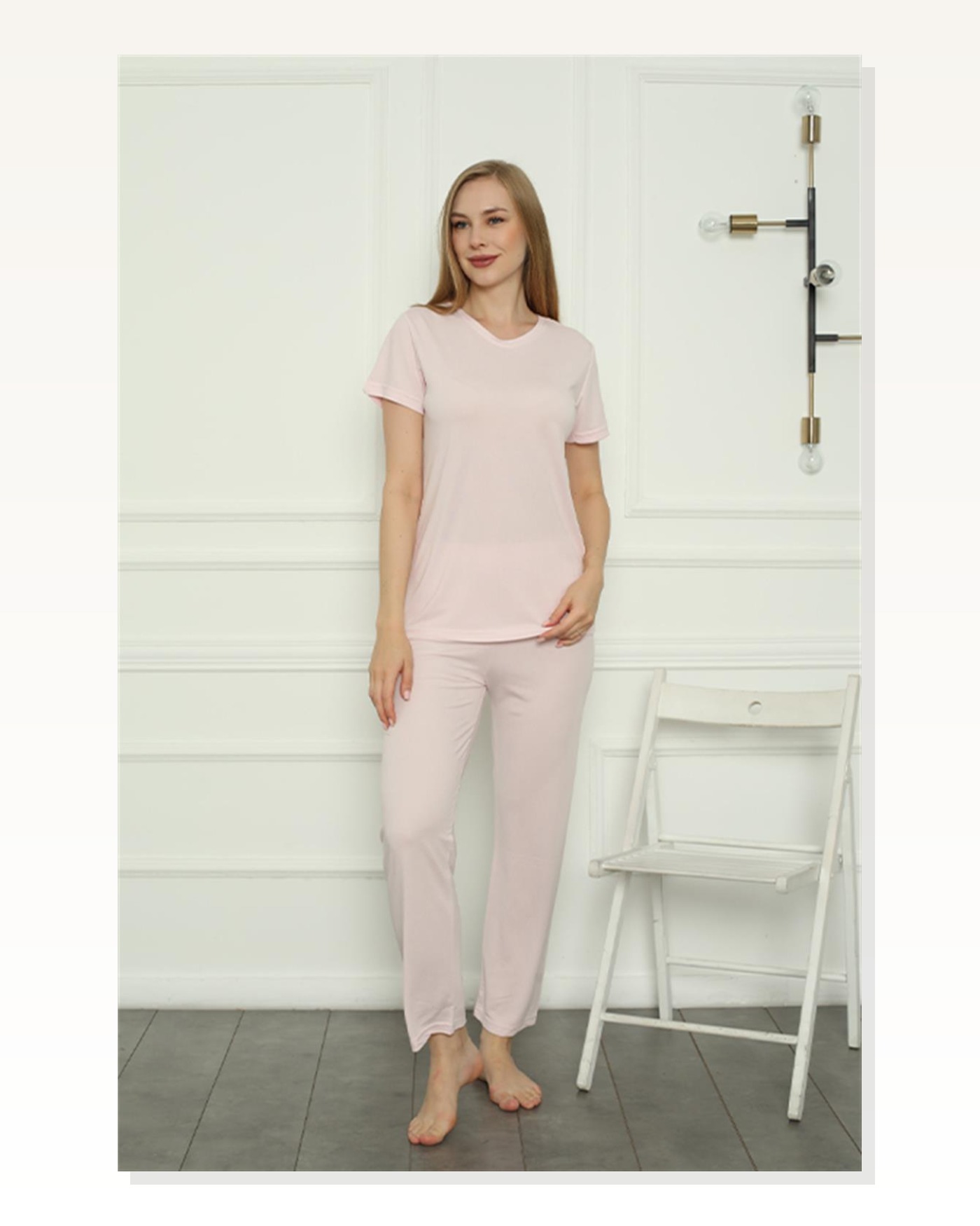 Moda Çizgi Women's Combed Cotton Pajama Set 4157 Marketplace blank