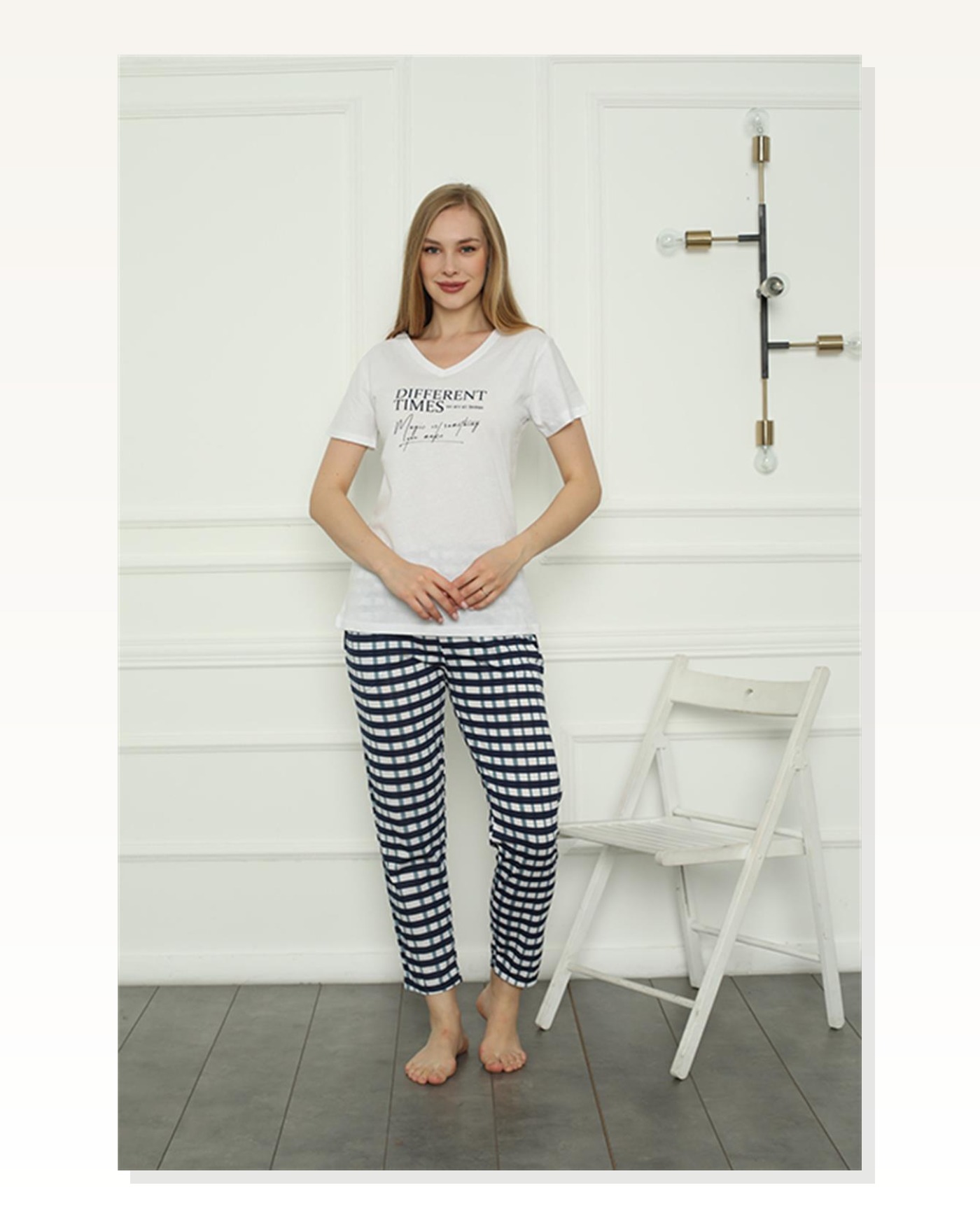 Moda Çizgi Women's Combed Cotton Pajama Set 4160 Marketplace blank