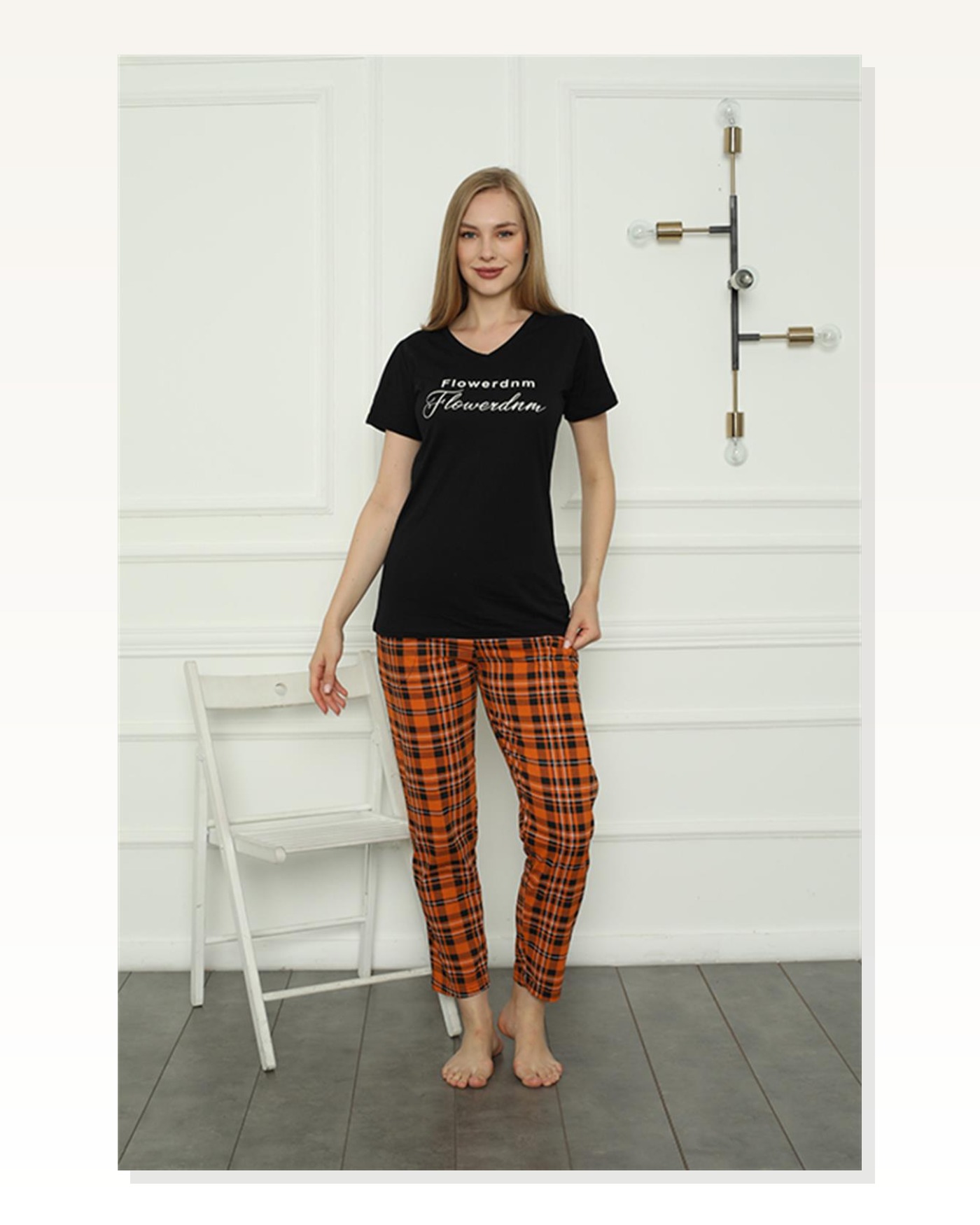 Moda Çizgi Women's Combed Cotton Pajama Set 4165 Marketplace blank