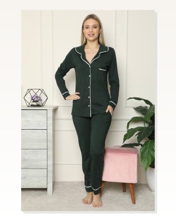 Moda Çizgi Women's Combed Cotton Pajamas