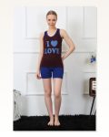 Moda Çizgi Women's Combed Cotton Shorts Suit 3611