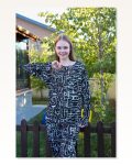Moda Çizgi Women's Combed Cotton Wide Leg Pajama Set 4121