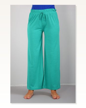 Moda Çizgi Women's Combed Cotton Wide Leg Trousers 210036