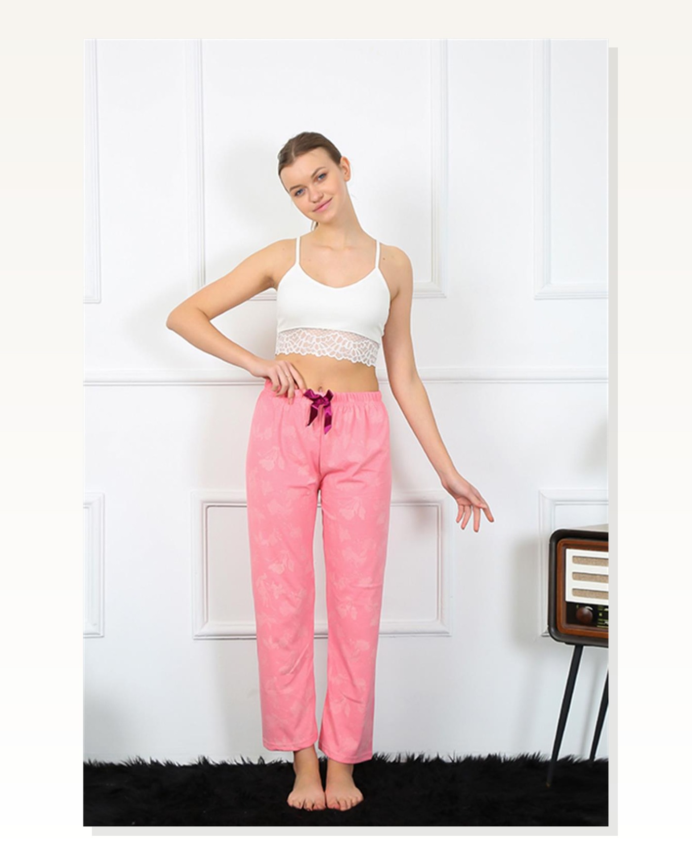 Moda Çizgi Women's Cotton Bottom Pajamas 27462 Marketplace blank