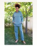 Moda Çizgi Women’s Cotton Hooded 3 Thread Green Tracksuit with Pocket 9037 Marketplace