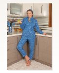 Moda Çizgi Women’s Cotton Hooded 3 Thread Saks Tracksuit with Pocket 9037 Marketplace