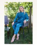 Moda Çizgi Women’s Cotton Hooded 3 Thread Turquoise Tracksuit with Pocket 9037 Marketplace