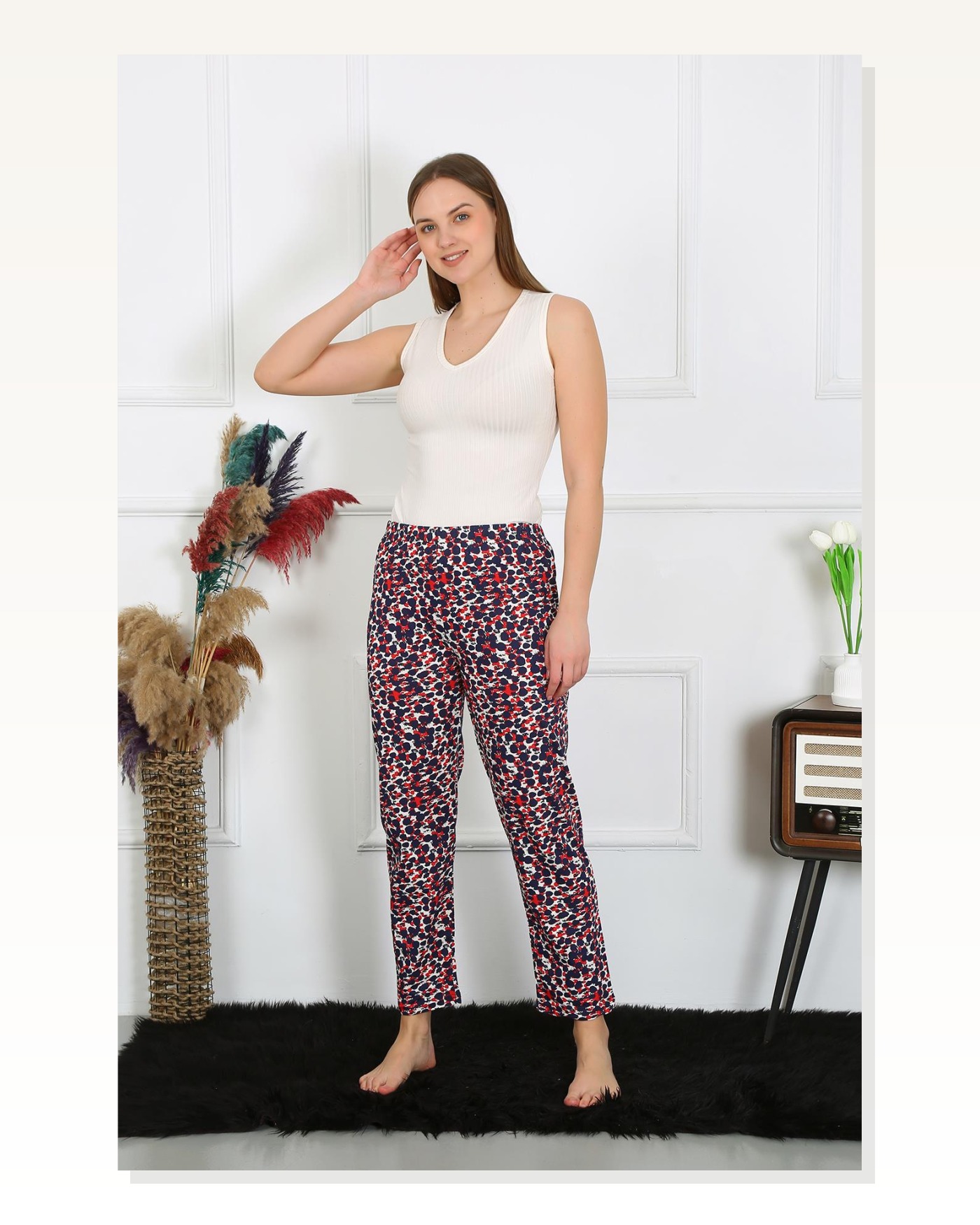Moda Çizgi Women's Cotton Single Bottom Pajamas 27518 Marketplace blank