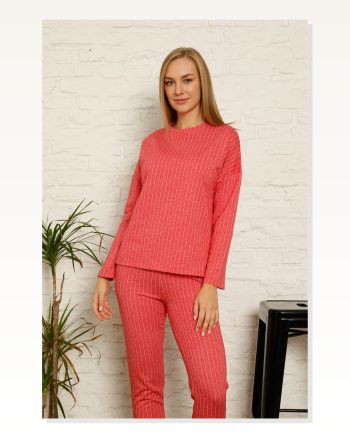Moda Çizgi Women's Cotton Tracksuit 9036