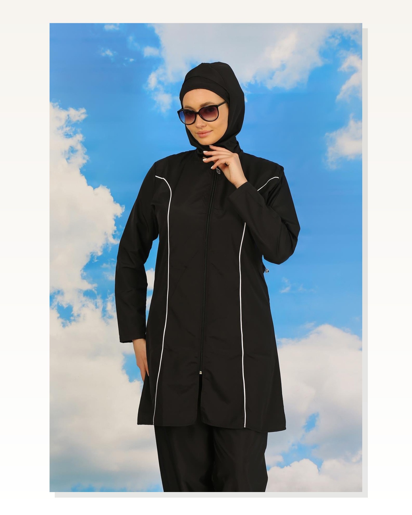 Moda Çizgi Women's Full Hijab Black Swimsuit 31060 Marketplace blank