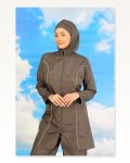 Moda Çizgi Women's Full Hijab Smoked Swimsuit 31060
