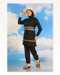Moda Çizgi Women’s Full Hijab Swimsuit Black 31062 Marketplace