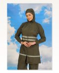Moda Çizgi Women’s Full Hijab Swimsuit Khaki 31061 Marketplace
