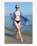 Moda Çizgi Women’s Kimono Pareo Beach Dress Blue 38040 Marketplace