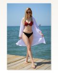 Moda Çizgi Women’s Kimono Pareo Beach Dress White 38040 Marketplace